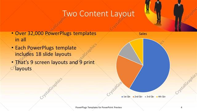Two Content presentation slide layout