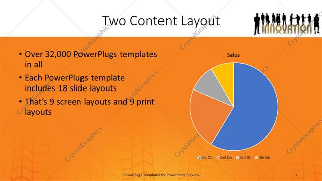 Two Content presentation slide layout