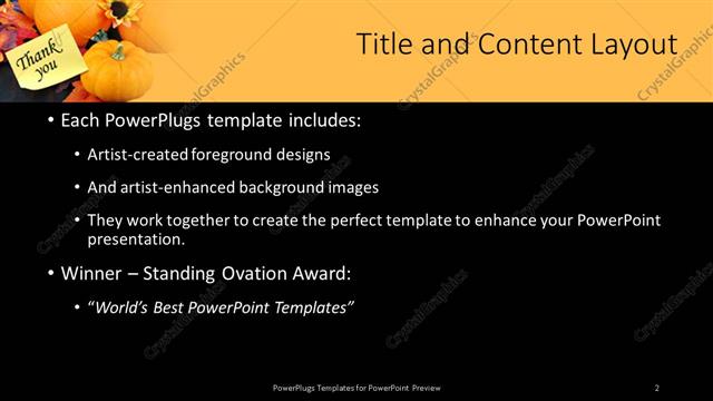 Title and Content presentation slide layout