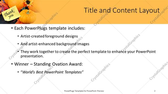 Title and Content presentation slide layout