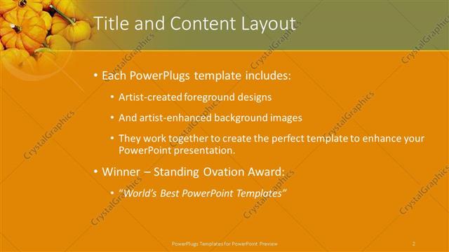 Title and Content presentation slide layout