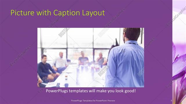Picture with Caption presentation slide layout