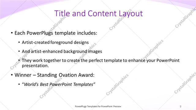 Title and Content presentation slide layout