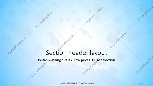 Section Header presentation slide layout