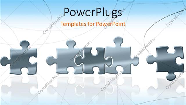  Presentation with puzzle pieces - A number of puzzle pieces with bluish background
