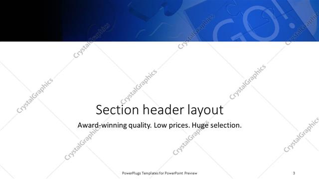 Section Header presentation slide layout