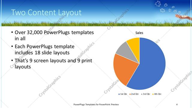 Two Content presentation slide layout