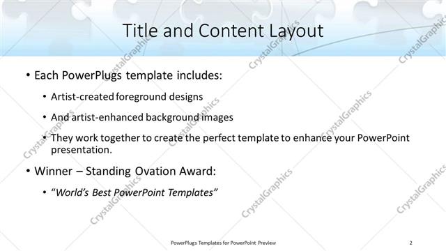Title and Content presentation slide layout