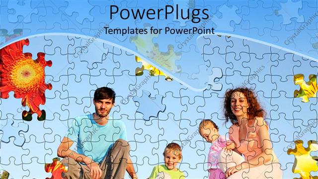  Presentation with family - A number of puzzle pieces creating a family picture