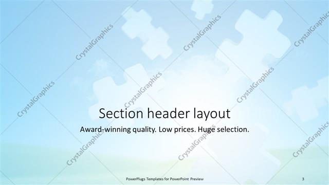 Section Header presentation slide layout