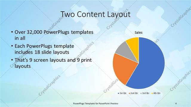 Two Content presentation slide layout