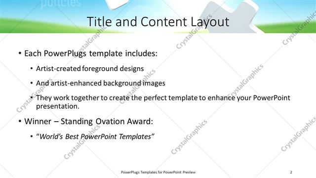 Title and Content presentation slide layout