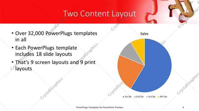 Two Content presentation slide layout