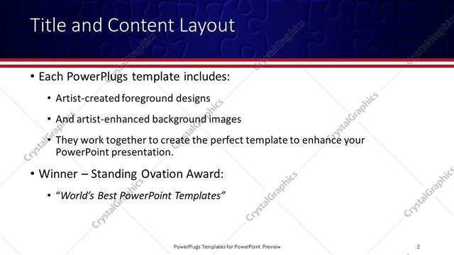 Title and Content presentation slide layout