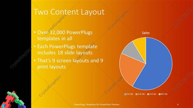 Two Content presentation slide layout