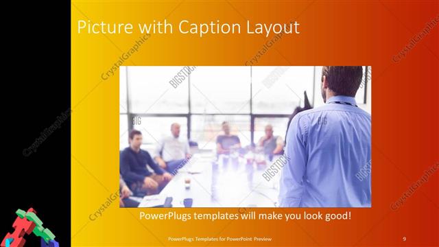 Picture with Caption presentation slide layout
