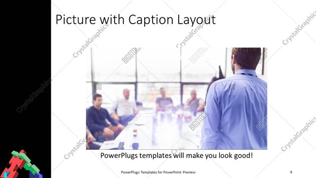 Picture with Caption presentation slide layout