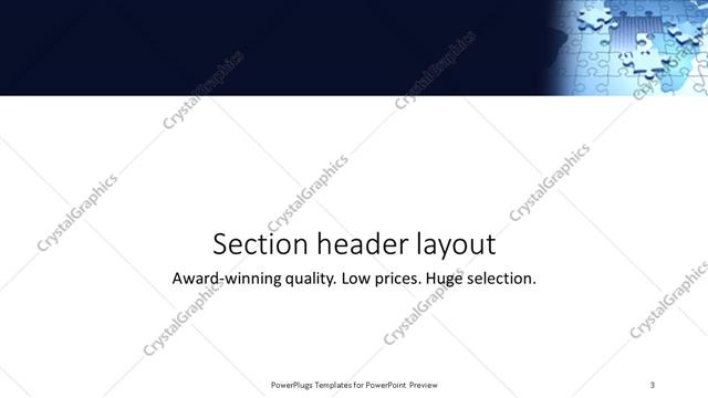 Section Header presentation slide layout