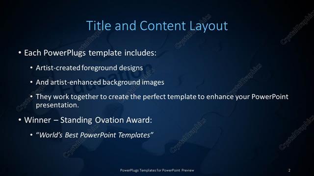 Title and Content presentation slide layout