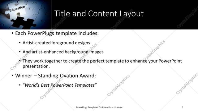 Title and Content presentation slide layout