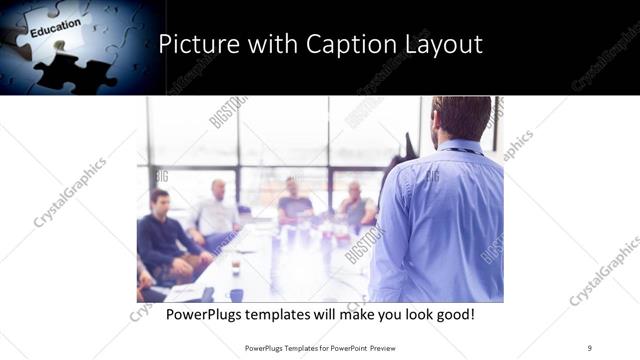 Picture with Caption presentation slide layout