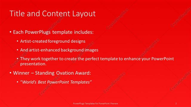Title and Content presentation slide layout