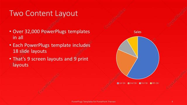 Two Content presentation slide layout