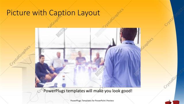 Picture with Caption presentation slide layout
