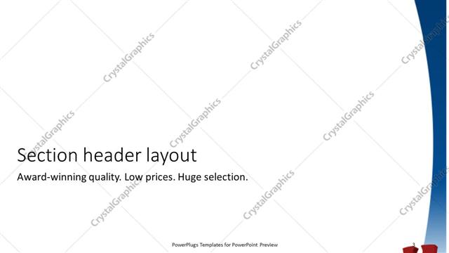 Section Header presentation slide layout