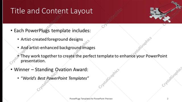 Title and Content presentation slide layout