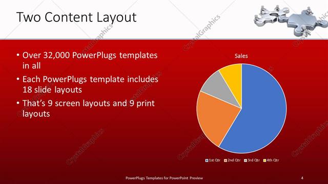 Two Content presentation slide layout