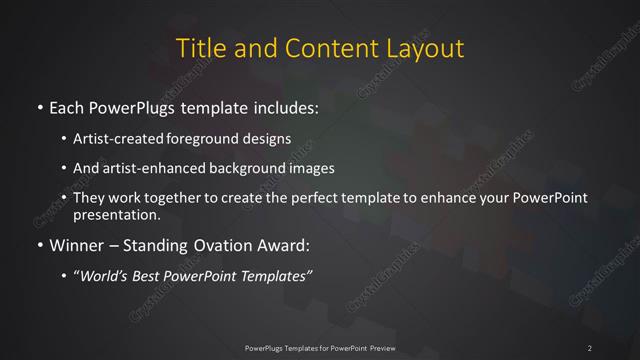 Title and Content presentation slide layout