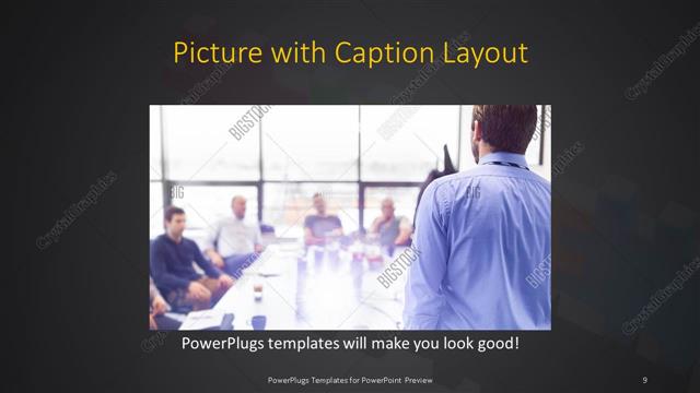 Picture with Caption presentation slide layout