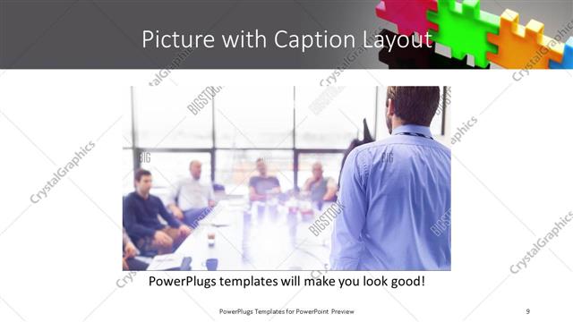 Picture with Caption presentation slide layout