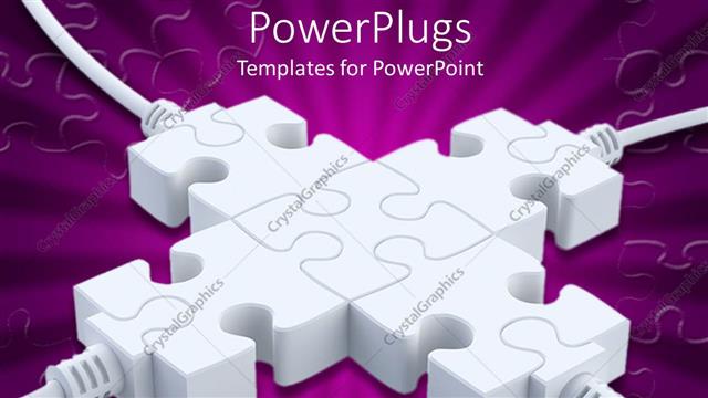  Presentation with together puzzle pieces - A number of puzzle pieces together