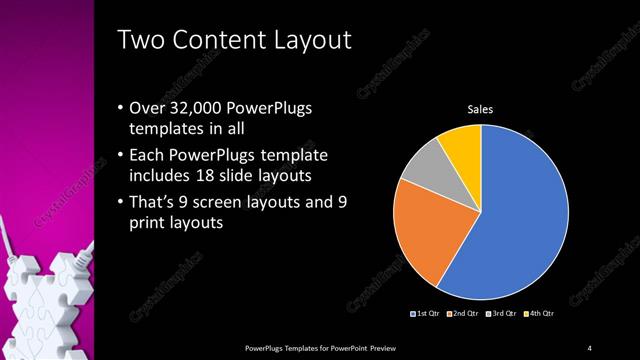 Two Content presentation slide layout