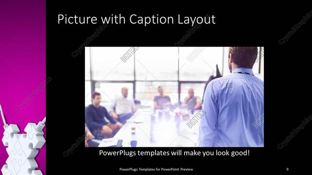 Picture with Caption presentation slide layout
