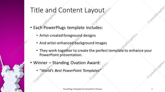 Title and Content presentation slide layout