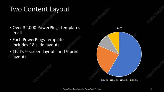 Two Content presentation slide layout