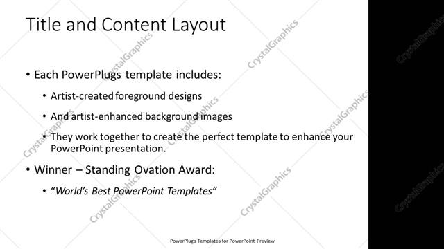 Title and Content presentation slide layout