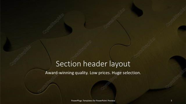 Section Header presentation slide layout