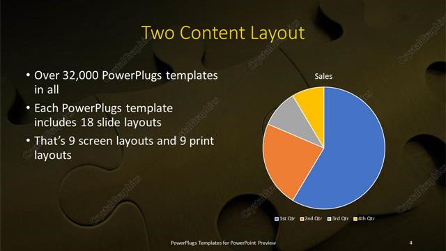Two Content presentation slide layout