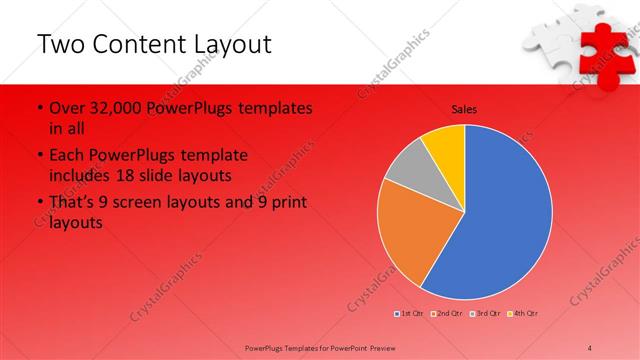 Two Content presentation slide layout