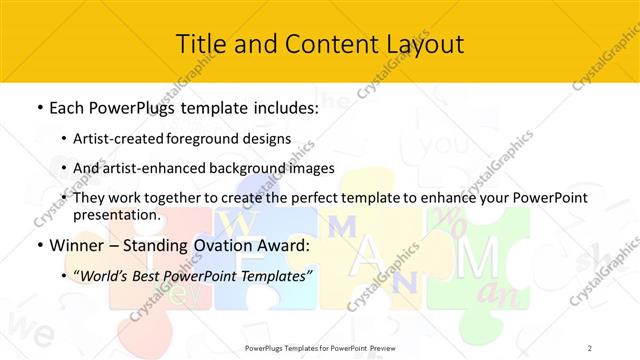 Title and Content presentation slide layout