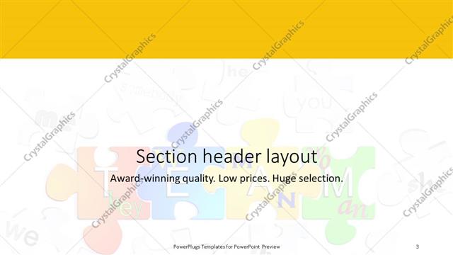 Section Header presentation slide layout