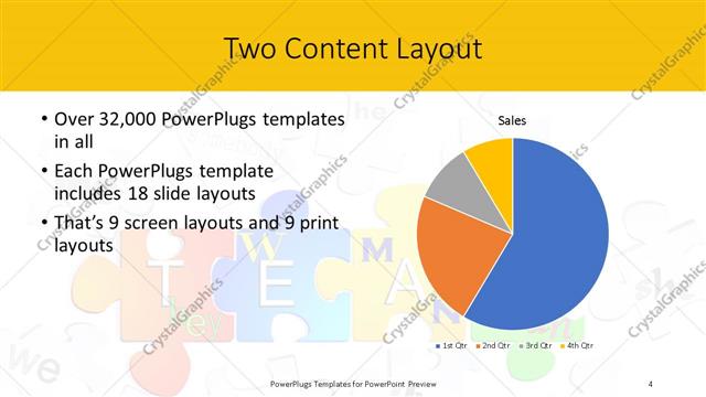 Two Content presentation slide layout