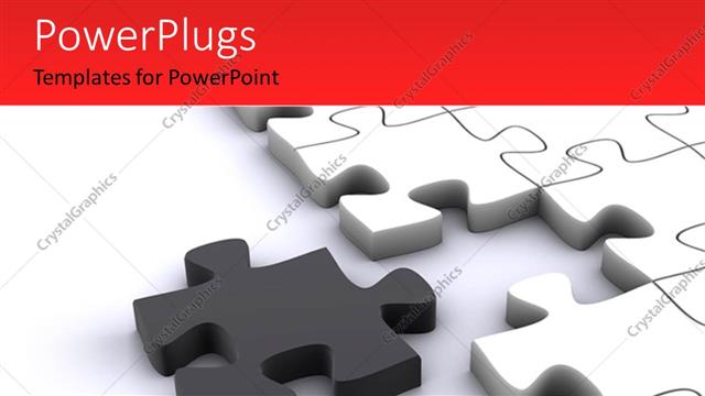  Presentation with step - A number of puzzle pieces with white background