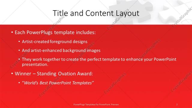Title and Content presentation slide layout