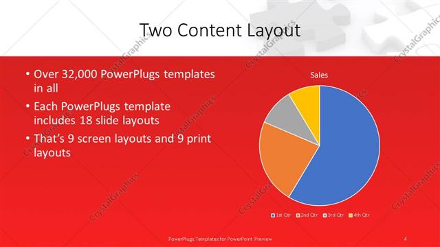 Two Content presentation slide layout