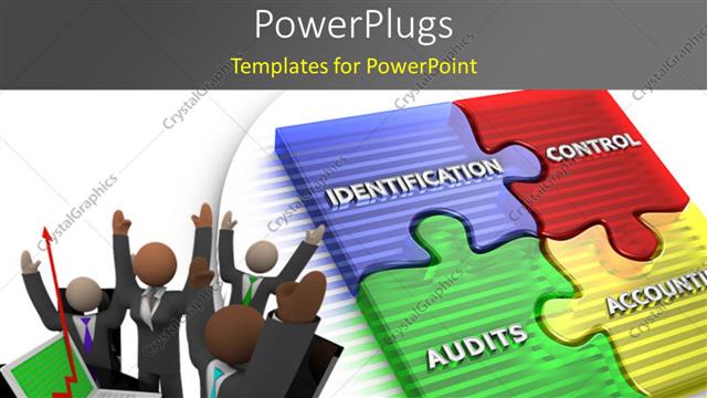  Presentation with configuration management - A number of puzzle pieces with white background